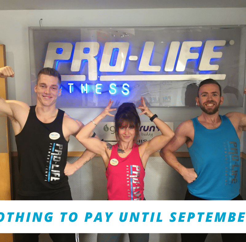 Pro-life gym membership nothing to pay till September